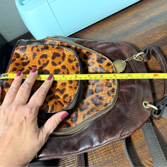Patricia Nash Alencon Leopard Print Backpack - Picture 14 of 15